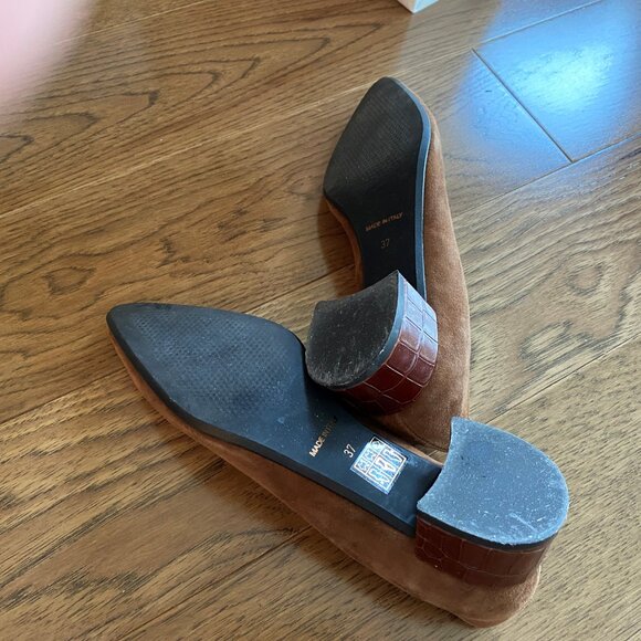 Soulier de couleur brun roux en suède et cuir - Picture 4 of 4